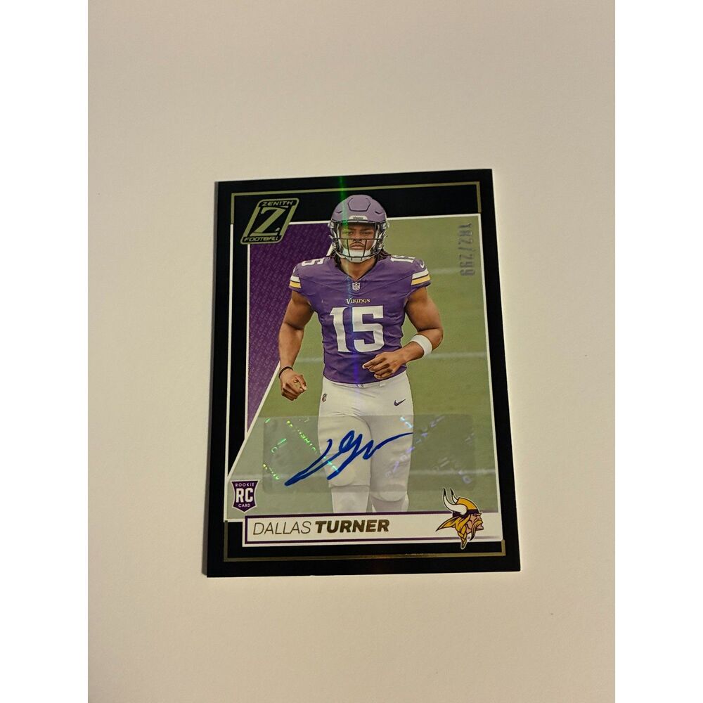 2024 Panini Zenith Dallas Turner Rookie Auto RC /299 Vikings #124